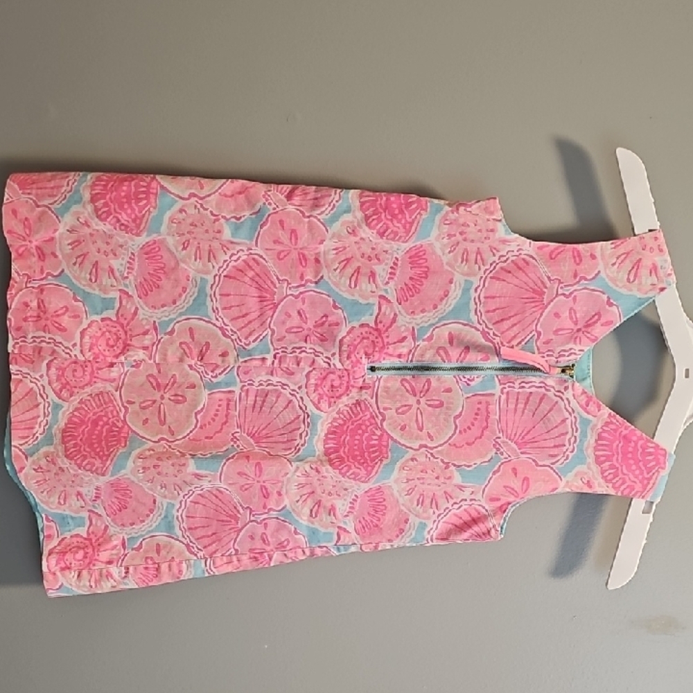 Pink and Blue Sleeveless Dress